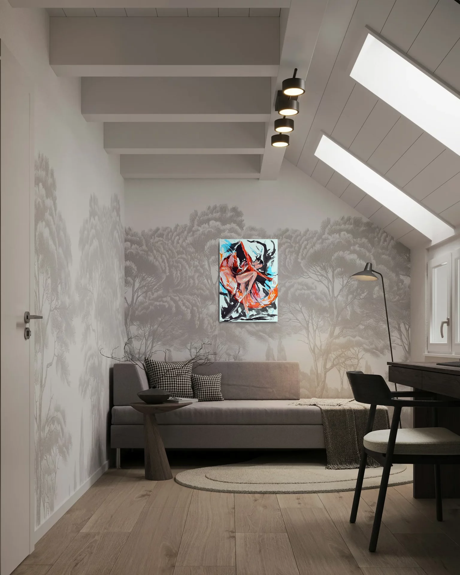 Danse à la robe rouge de Jean-Luc Lopez dans un décor