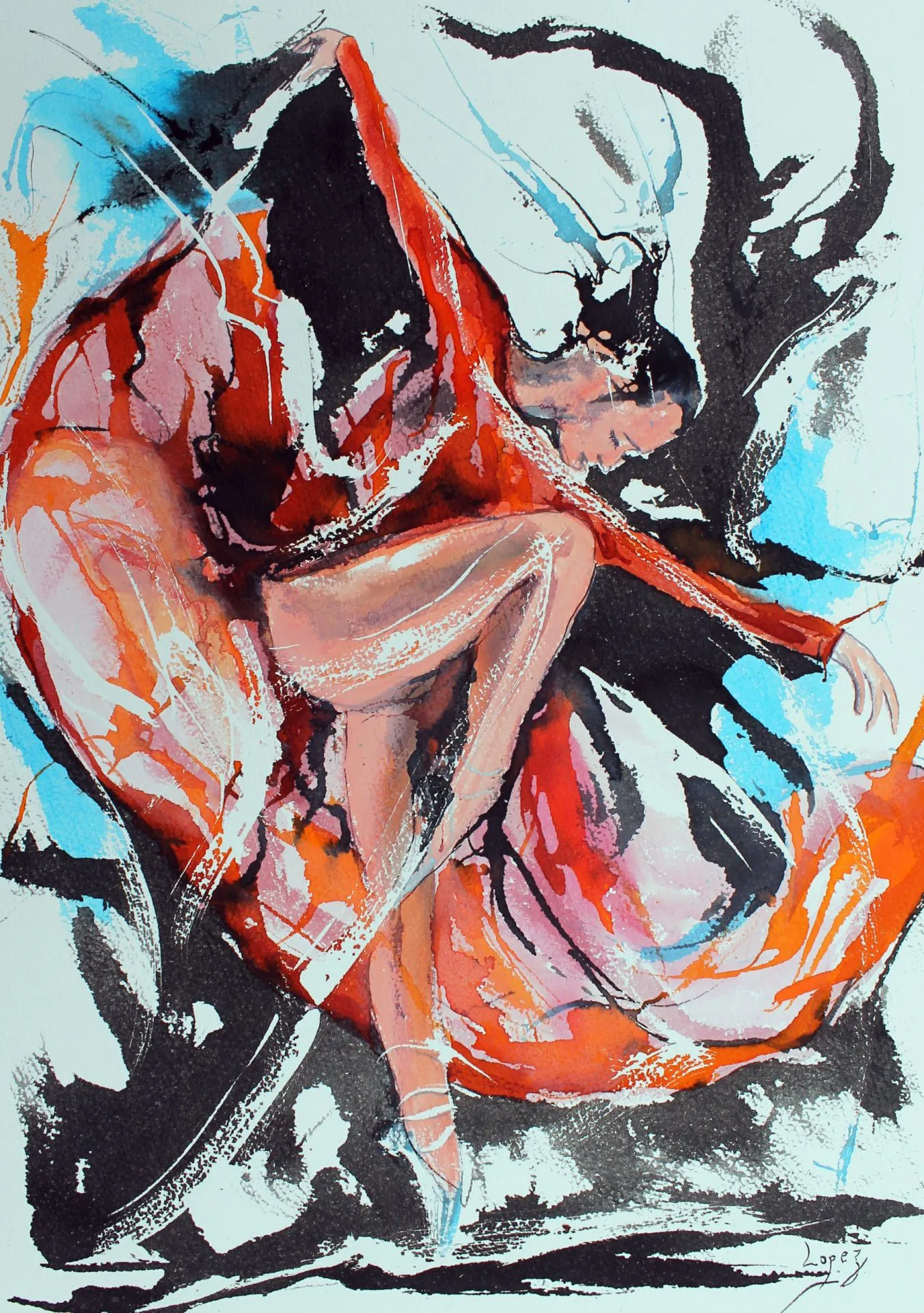 Danse à la robe rouge de Jean-Luc Lopez