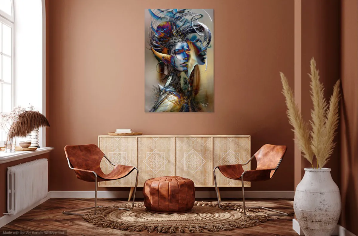 Guerière de Christian Chaufheid dans un décor