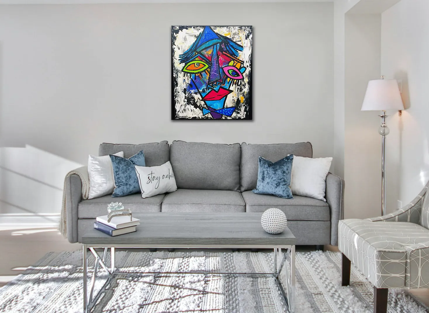 Clown de Patricia Langlet dans un décor