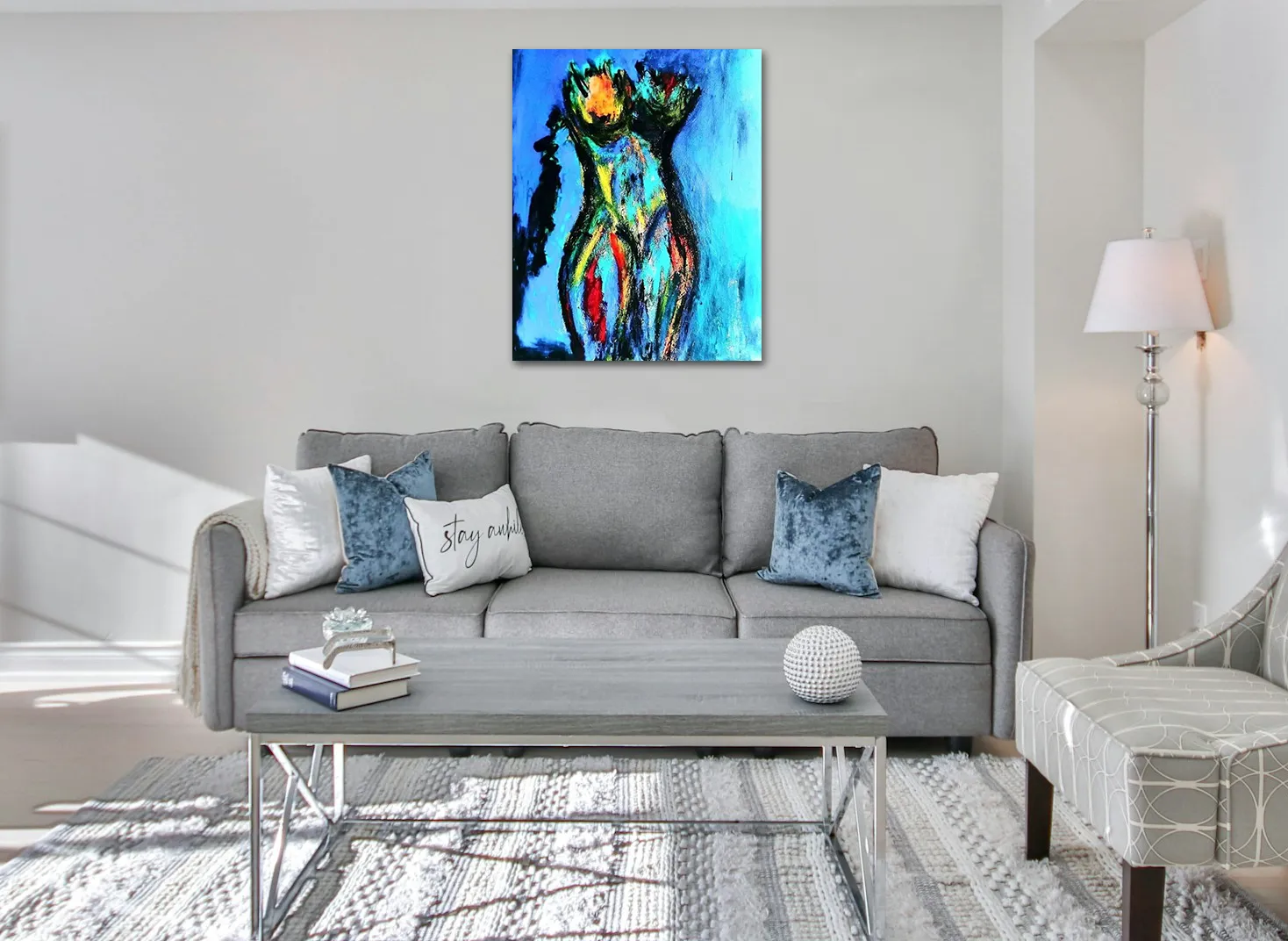 Elle de Patricia Langlet dans un décor