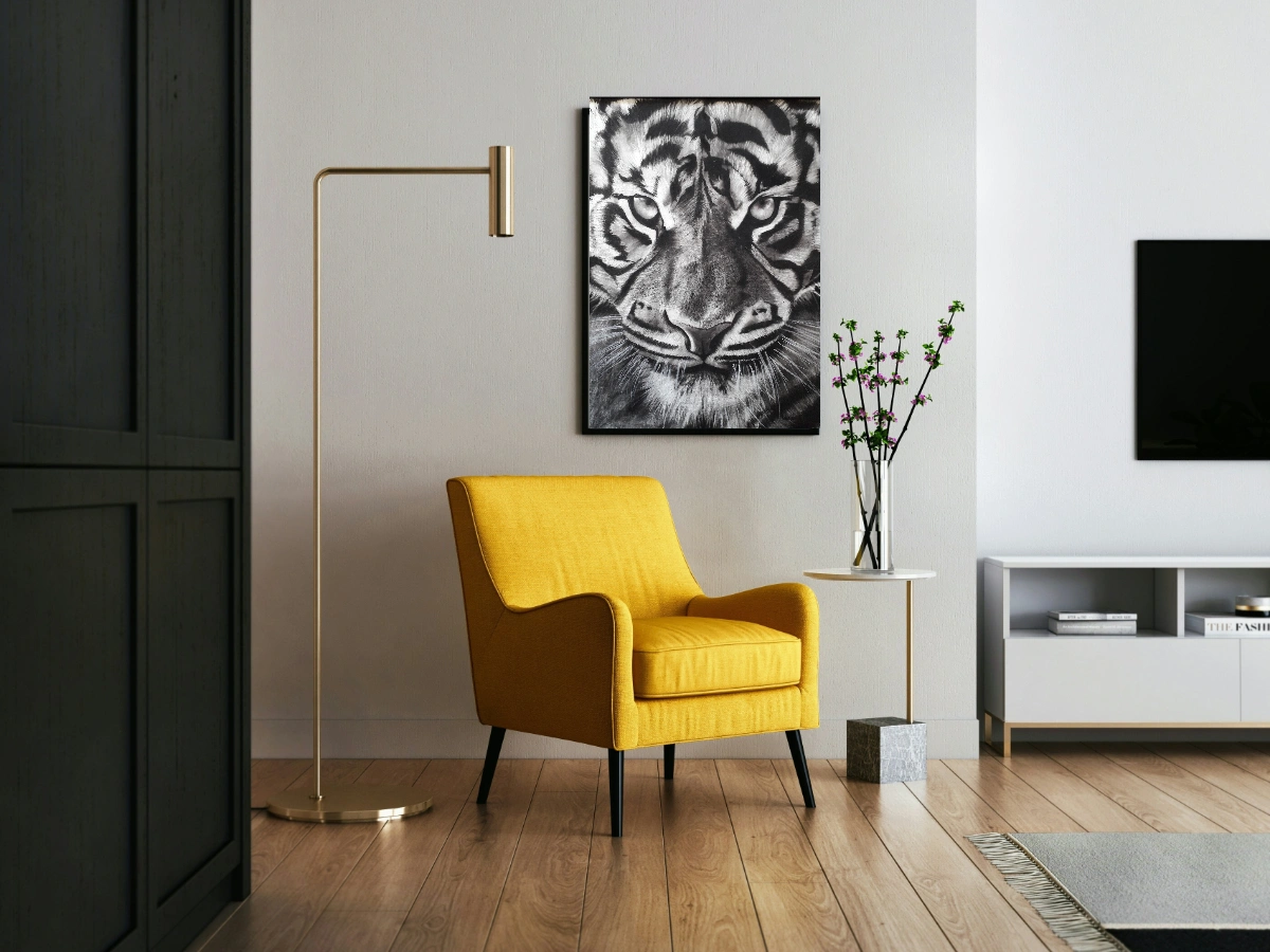 Tigre de Richard Lubert dans un décor