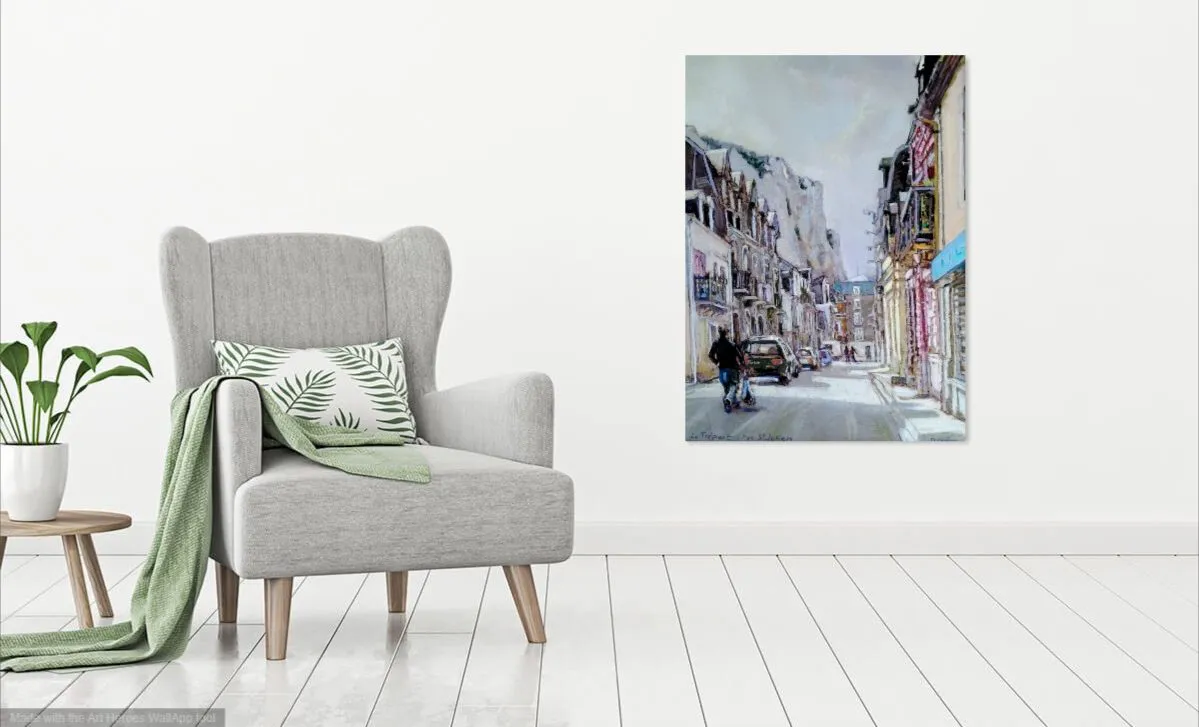 Une rue au Tréport de Daniel Davoine dans un décor