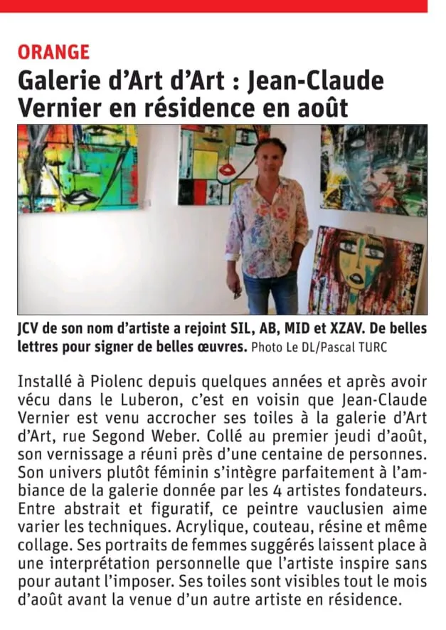 Article presse Jean-Claude Vernier Article presse Jean-Claude Vernier