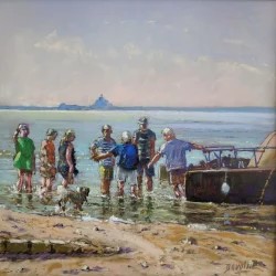 Embarquement près du Mont St Michel de Daniel Davoine