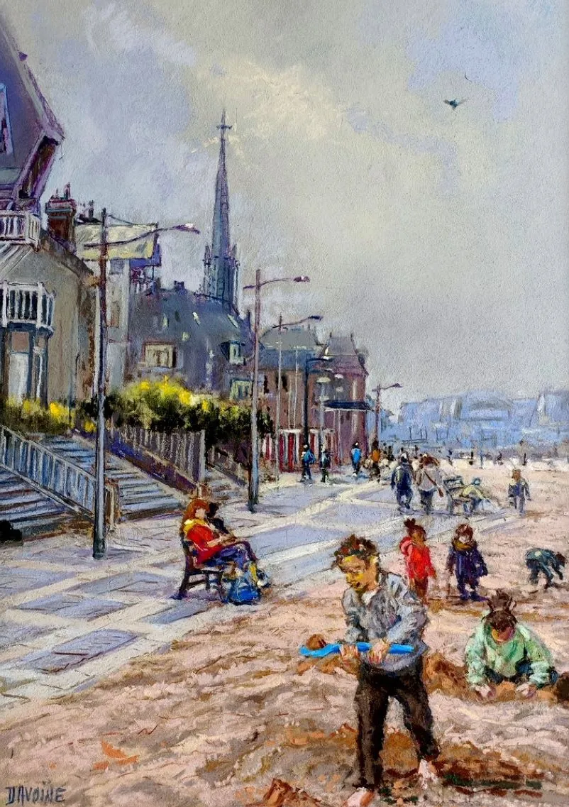 Jeux de plage à Houlgate de Daniel Davoine