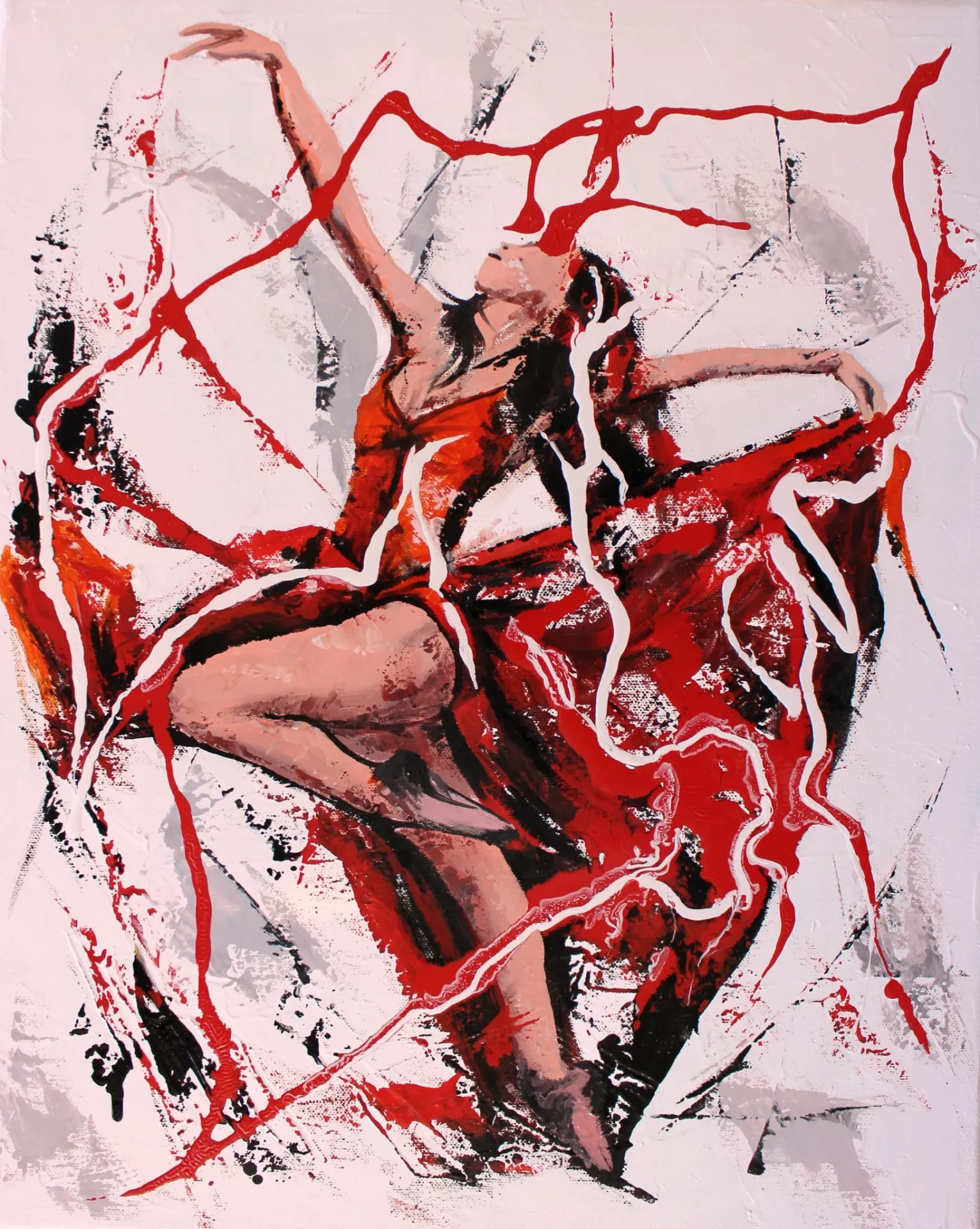 Œuvre de Jean-Luc Lopez avec danseuse