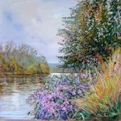 Paysage d'automne à Poses de Daniel Davoine