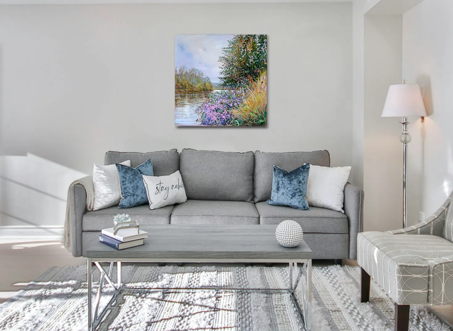 Paysage d'automne à Poses de Daniel Davoine dans un décor