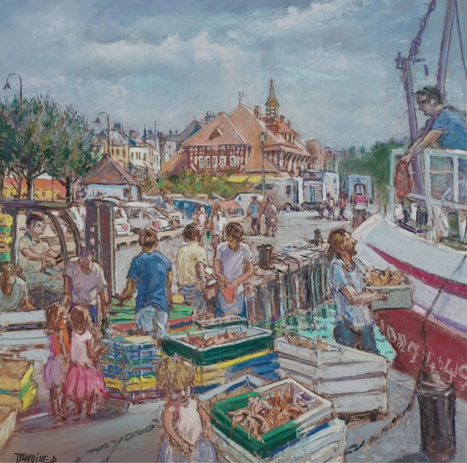 Retour de pêche à Trouville de Daniel Davoine