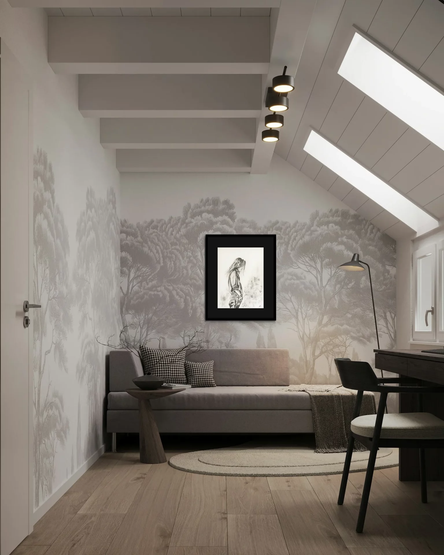 Rêveuse de Annick Crozat dans un décor