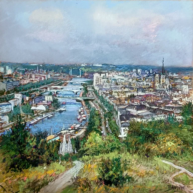 Rouen, vue de la côte Ste Catherine de Daniel Davoine
